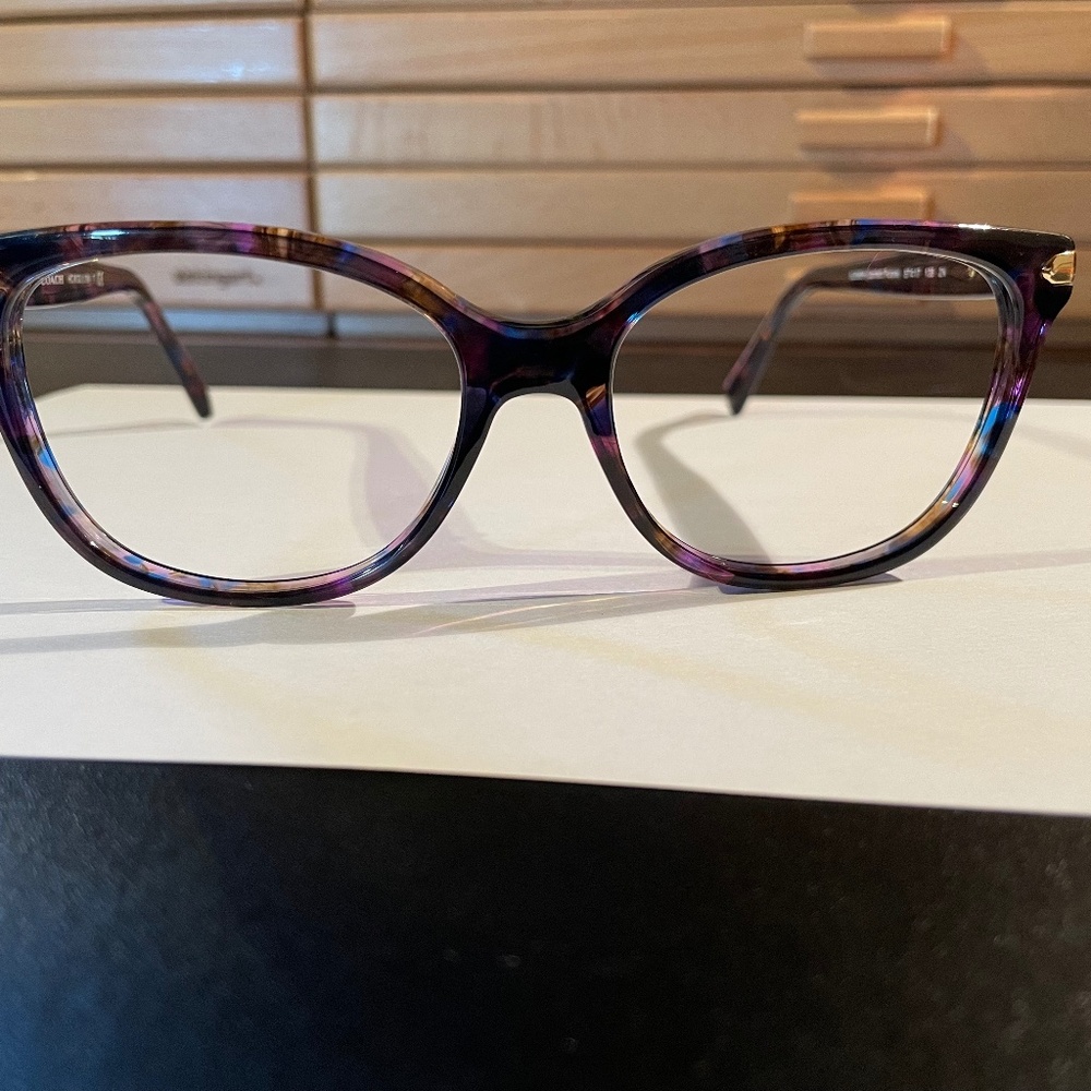 Coach Purple Confetti Eyeglass Frames - NWOT